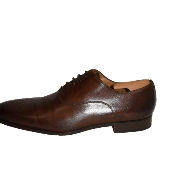 Magnanni Polanco Leather Oxford Shoes Brown Size 10 US 24316 DD486 main image 5